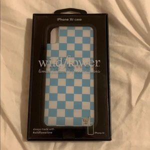 wildflower blue checkered case